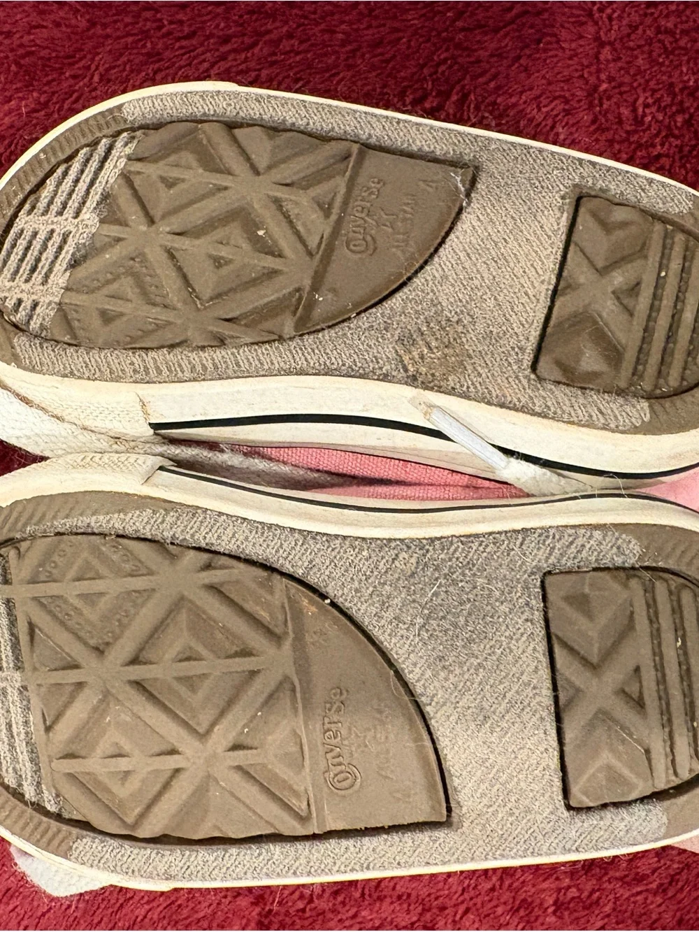 PINK Converse Kids Pink Canvas Low-Top Sneakers
